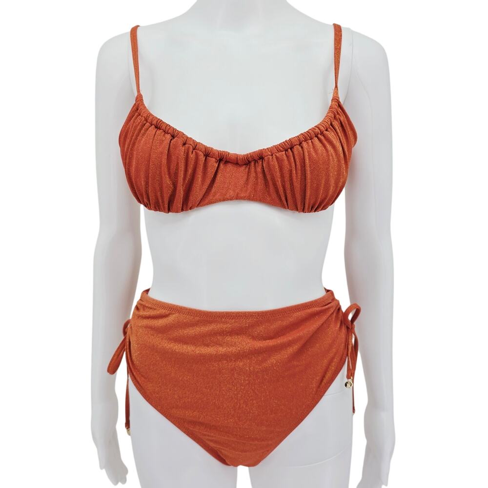 Victoria's Secret 2-Piece Bikini Swimsuit Metallic L/34B